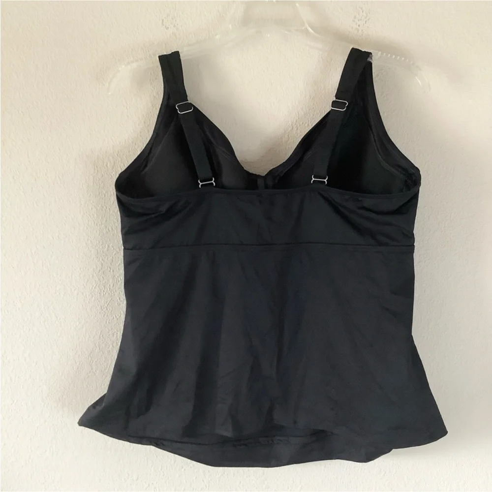 LANDS' END Plus Size Tankini Swim Top Underwire UPF 50+ 18DDD TOP ONLY Resort